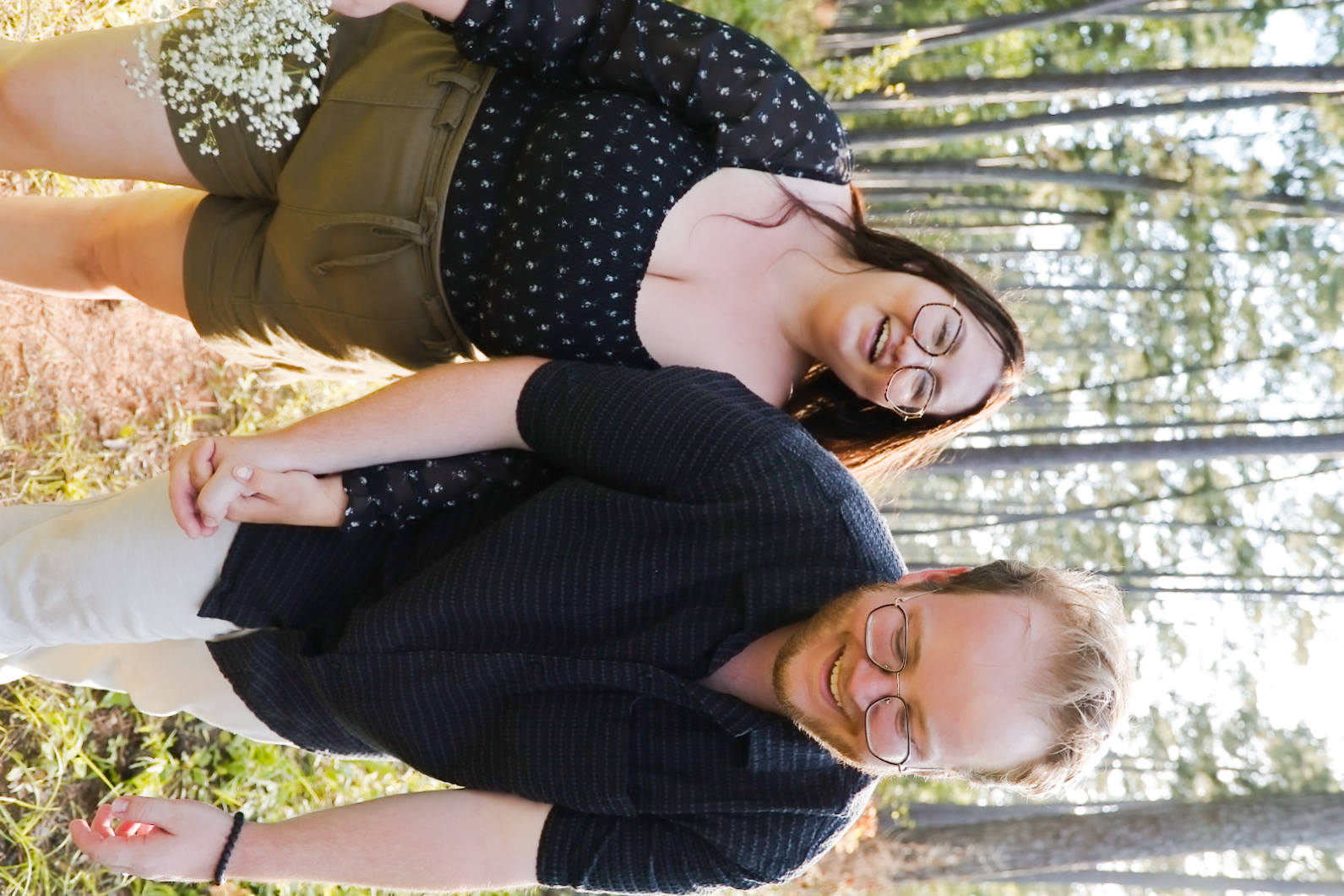 Eric and Autumn laughing, close crop